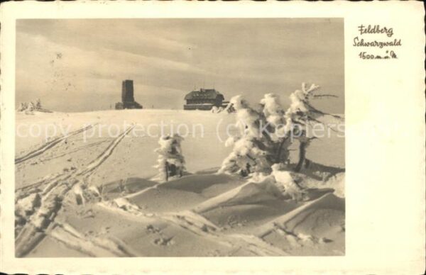 Feldberg Schwarzwald Gasthaus Feldbergturm im Schnee