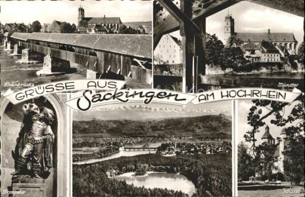 Bad Saeckingen Rheinbrücke Münster Schloss Trompeter