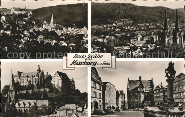 Marburg Lahn Ansichten Burg Brunnen