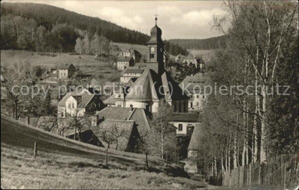 Schmiedeberg  Dippoldiswalde Panorama mit Kirche