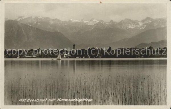Seeshaupt Seepanorama mit Karwendelgebirge