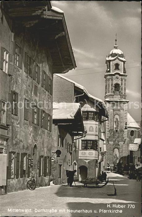 Mittenwald Bayern Dorftstrasse Neunerhaus Pfarrkirch im S