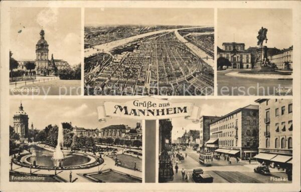 Mannheim Schloss Planken Friedrichsplatz Paradep