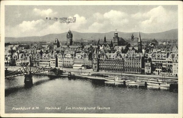 Frankfurt Main Mainkai Brücke Stadt Taunus