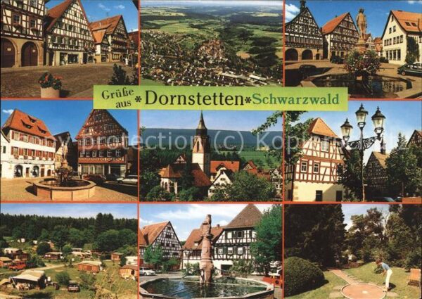 Dornstetten Wuerttemberg Ansichten Brunnen Minigolf