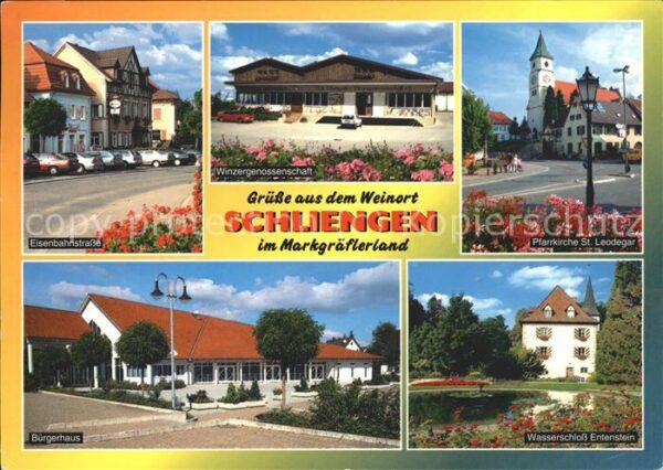 Schliengen Pfarrkirche Bürgerhaus Wasserschloss En