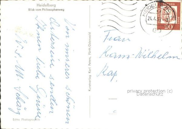 Heidelberg Neckar Blick vom Philosophenweg – Bild 2