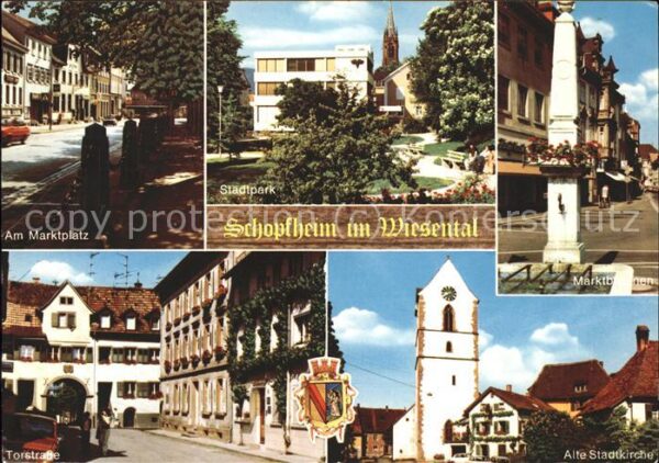 Schopfheim Marktplatz Torstrasse Brunne Stadtpark