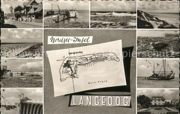 Langeoog Nordseebad Landkarte Ansichten