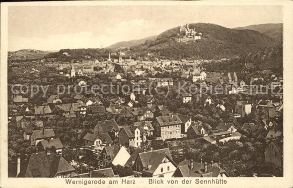Wernigerode Harz Blick von Sennhütte