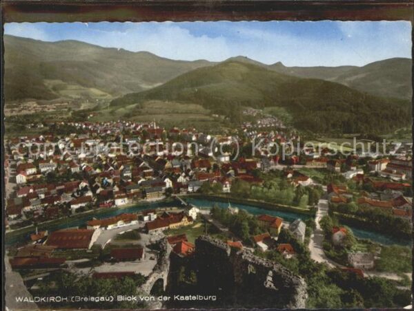Waldkirch Breisgau Blick vom Kastelberg
