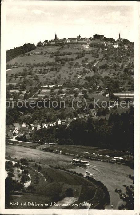 Dilsberg Panorama mit Neckar und Rainbach