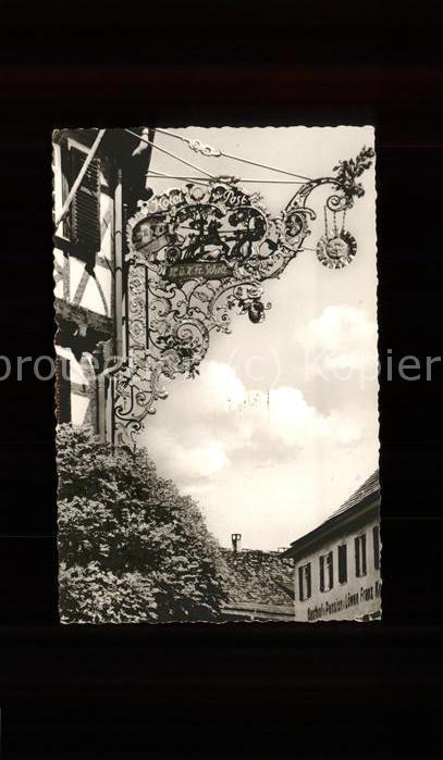 Nagold Altes Wirtshausschild am Hotel Post