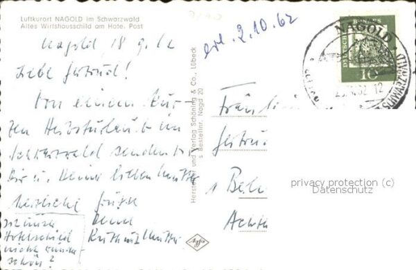 Nagold Altes Wirtshausschild am Hotel Post – Bild 2