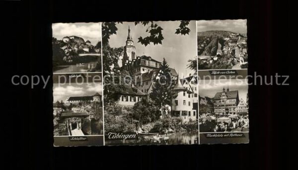 Tuebingen Schloss Schlosstor Teilansicht Marktpla