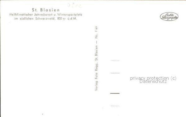 St Blasien Blick vom Weissenstein – Bild 2