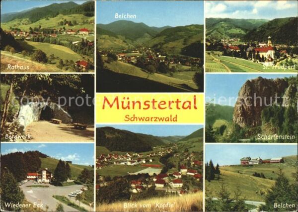 Muenstertal Schwarzwald Rathaus Belchen St Trudpert Bergwerk Sc