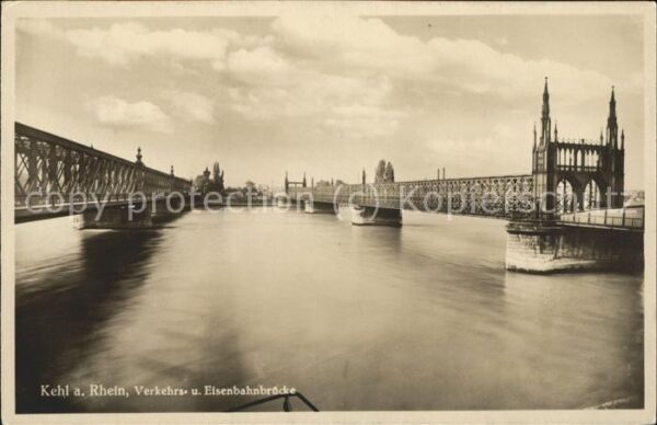 Kehl Rhein Verkehrs und Eisenbahnbrücke
