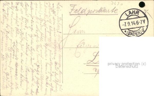 Lahr Schwarzwald Luisenstrasse mit Postgebäude Feldpost – Bild 2