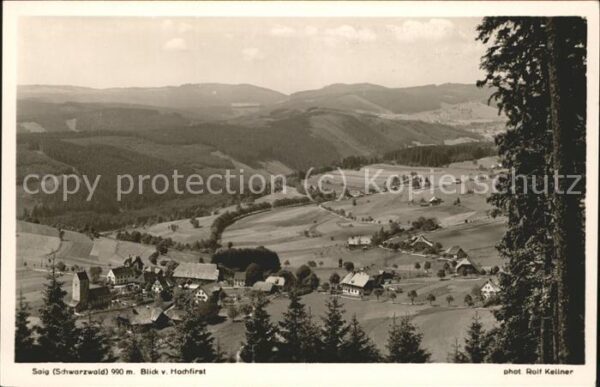 Saig Schwarzwald Blick vom Hochfirst
