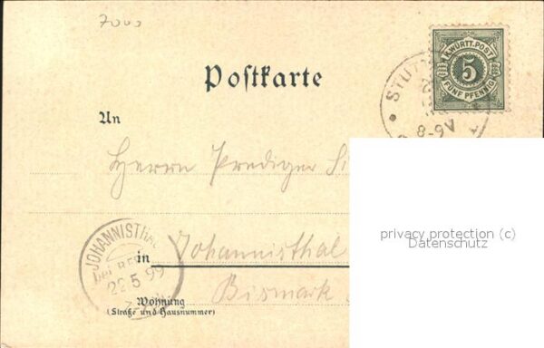 Stuttgart mit Hasenberg Stiftskirche und Skulptur – Bild 2