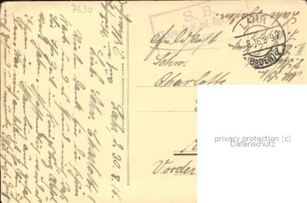 Lahr Schwarzwald Erstes dt Reichswaisenhaus Feldpost – Bild 2