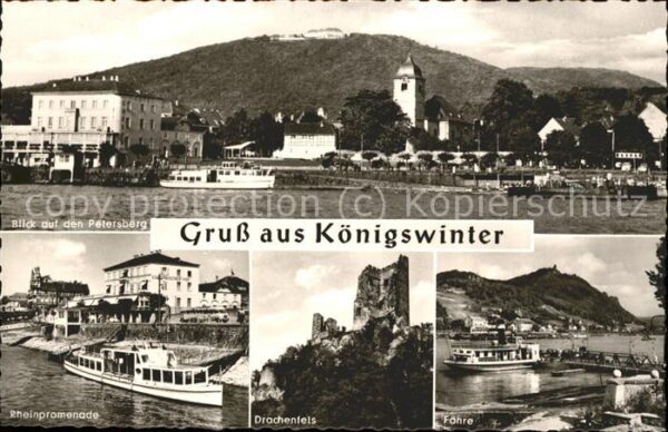 Koenigswinter Drachenfels Petersberg Rheinpromenade
