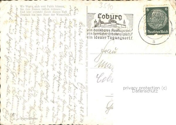 Hannoversch Muenden Zusammenfluß Werra Fulda – Bild 2