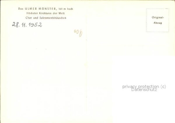 Ulm Donau Münster Chor Sakramentshäuschen – Bild 2
