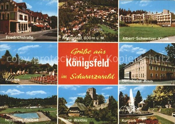 Koenigsfeld Schwarzwald Kurpark Herrnhuter Haus Ruine Waldau