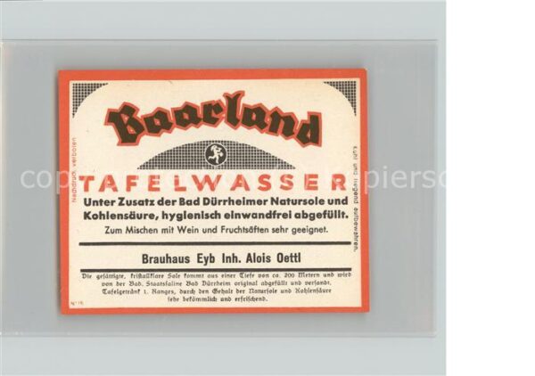 Eyb Mittelfranken Baarland Tafelwasser