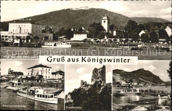 Koenigswinter Drachenfels Fähre Rheinpromenade