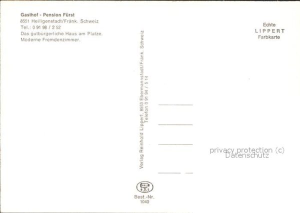 Heiligenstadt Oberfranken Gasthof Pension Fürst – Bild 2