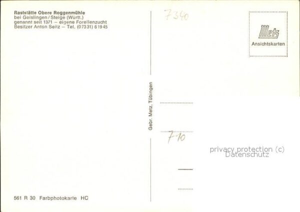 Geislingen Steige Raststätte Obere Roggenmühle – Bild 2