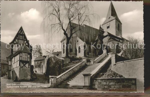 Bad Orb Spessart Kath. Kirche kleines Haus