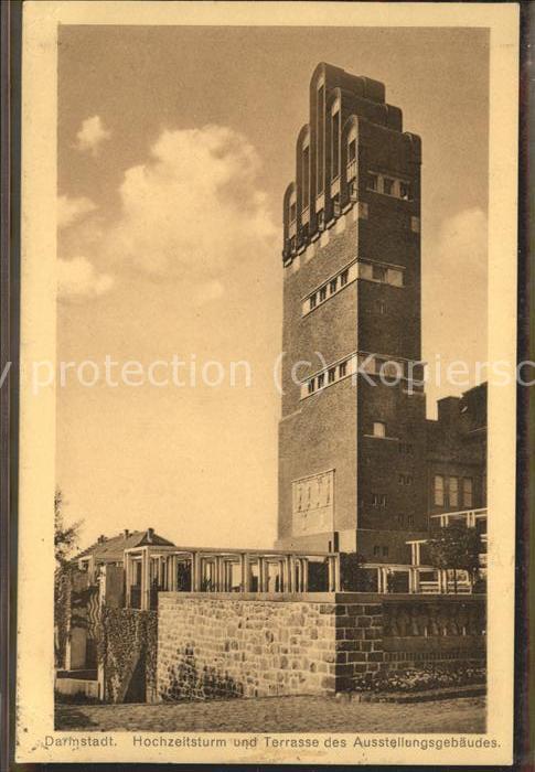 Darmstadt Hochzeitsturm Terrasse Ausstellungsgebä
