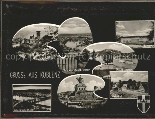 Koblenz Rhein Ehrenbreitstein Schloss Stolzenfels