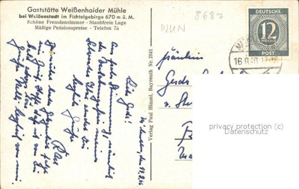 Weissenstadt Gaststätte Weissenhaider Mühle – Bild 2