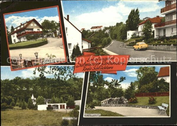 Salmuenster Bad Soden Lindenstraße Grünanlage Waldpartie
