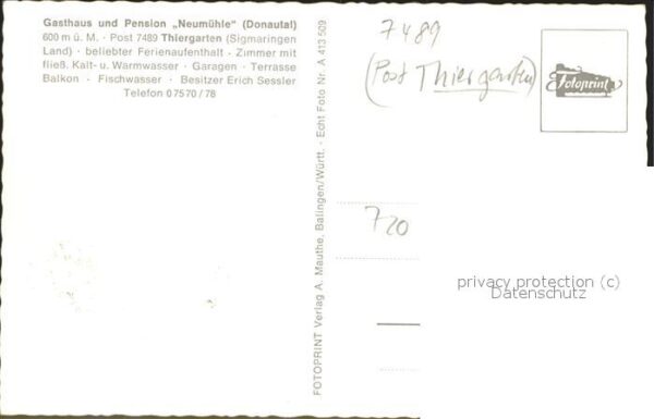 Thiergarten Beuron Gasthaus Neumühle – Bild 2