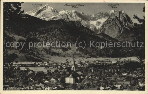 Partenkirchen mit Alp und Zugspitze