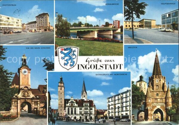 Ingolstadt Donau Stadtzentrum Donaubrücke Hauptbahnhof S