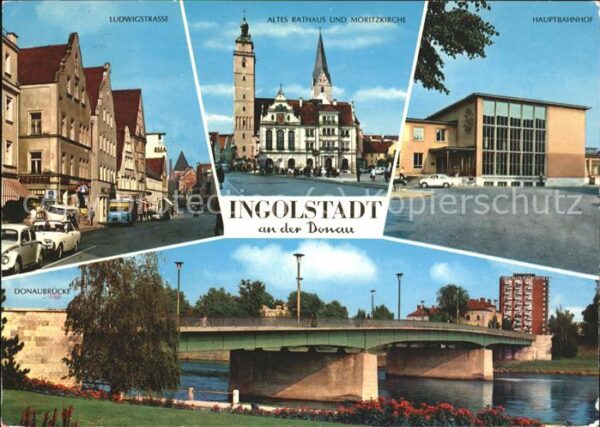 Ingolstadt Donau Ludwigstrasse Parkanlage Donaubrücke Ha
