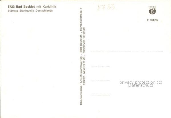 Bad Bocklet Panorama Kurklinik – Bild 2