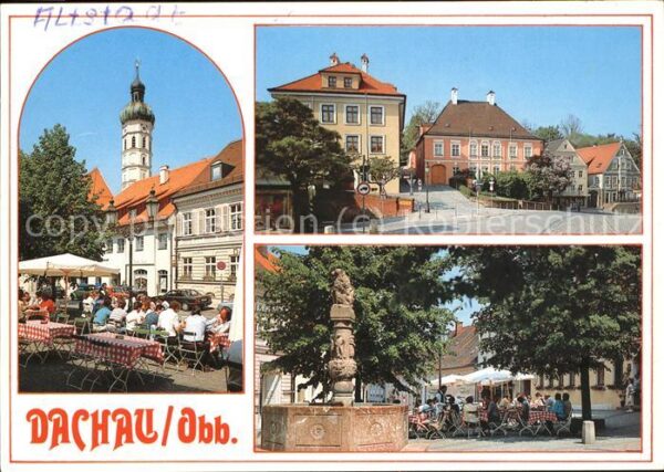 Dachau Kirche Marktbrunnen Teilansicht