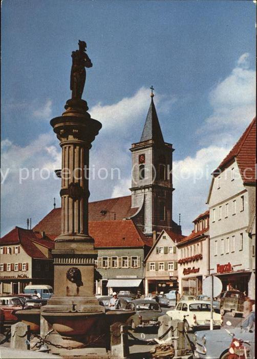 Bad Neustadt Marktplatz Brunnen Kirche