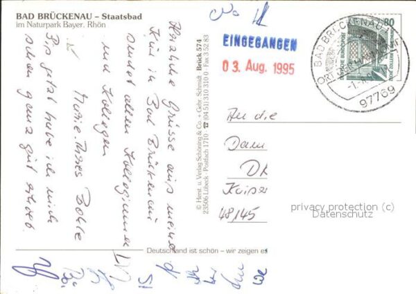 Bad Brueckenau Staatsbad Fürstenhof Wandelhalle Kuranl – Bild 2