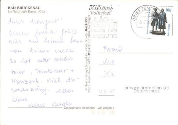 Bad Brueckenau Kurmittelhaus Kurgarten Fürstenhof Wand – Bild 2