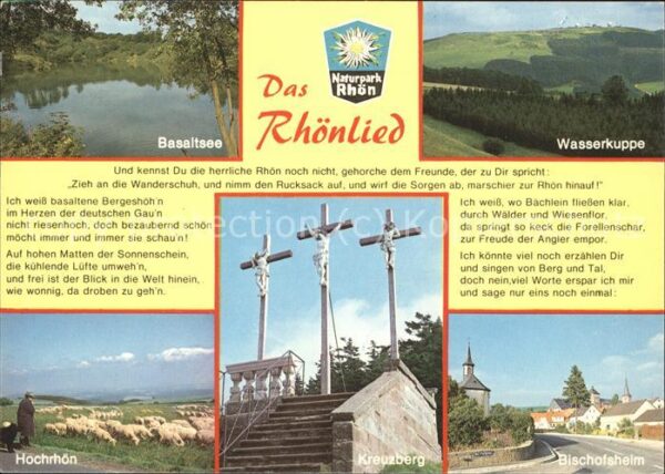 Wasserkuppe Rhoen mit Basaltsee Hochrhön Kreuzberg Bischo