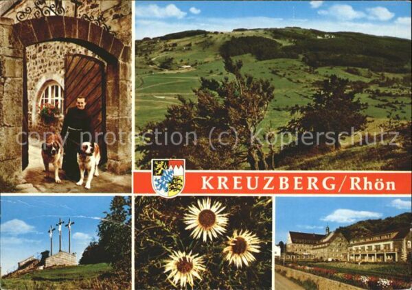 Kreuzberg Rhoen Panorama Mönch mit Bernhardiner